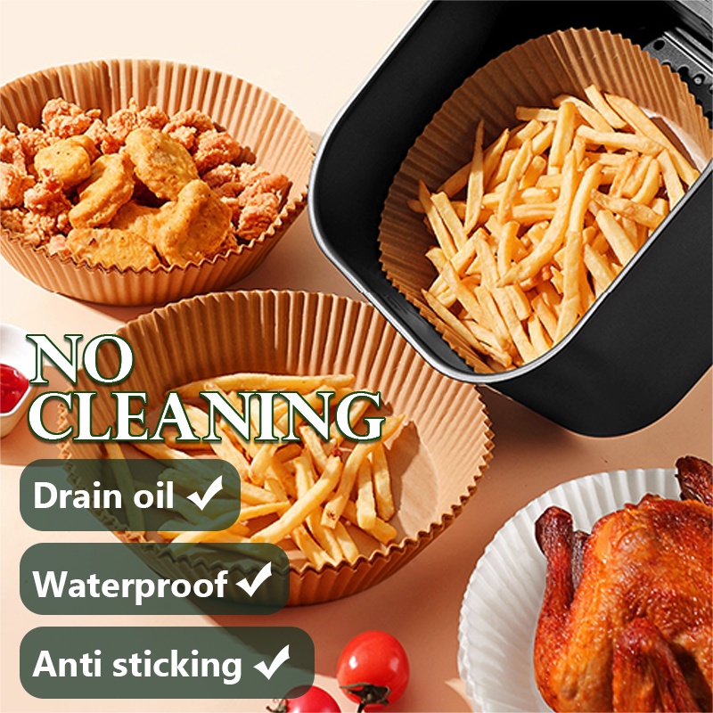 50-100pcs 20cm air fryer pad fried paper air fryer paper Descartavel paper Air fryer parchment limpar panela antiaderente