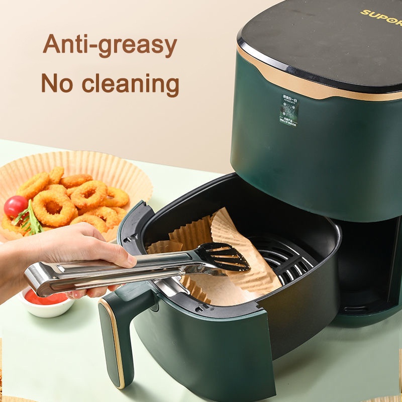 50PCs Pratos Descartáveis Para Cozinha air fryer pad fried paper air fryer paper Descartavel paper Air fryer parchment