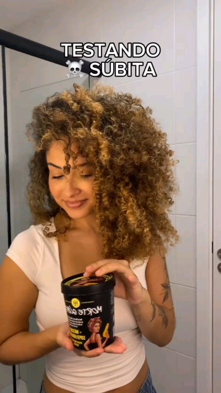 Review Morte Subita Máscara 🤩 #lola #mortesubita #mascara #hidratante #cabelos #cacho #liso