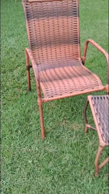 #conjuntomoveisexternos #cadeiraemfibra #mesadecentro #áreaexterna #fibrasintética #estruturaaço #jardim #varanda #shopeebrasil #móveisdeexterior