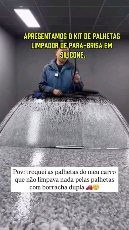 Palhetas de silicone para para-brisa — ajuste universal e limpagem eficiente para vários modelos de veículos #autopeças #primavera2025 #seg