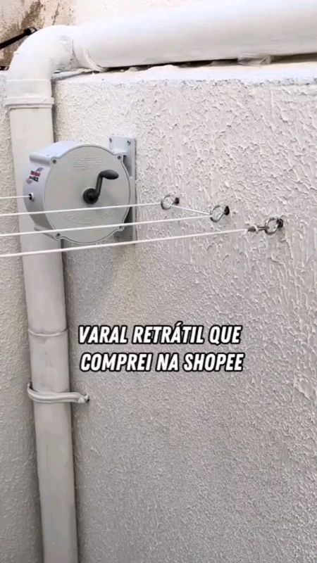 Varal Retrátil  Parede Recolhivel Retrátil #varal #varalretratil