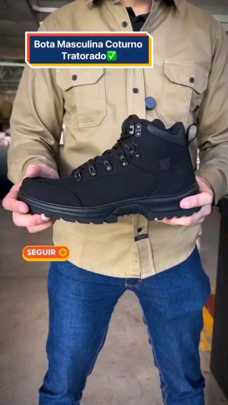 BOTA MASCULINA COTURNO TRATORADO #coturno #bota #tratorado