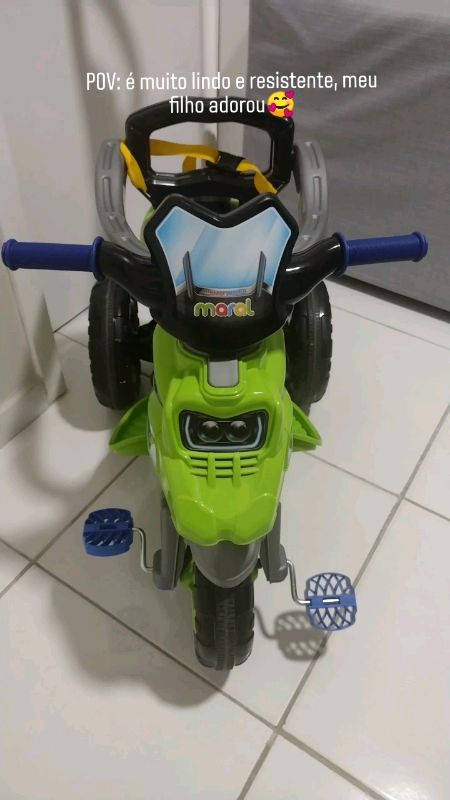 carrinho de passeio triciclo infantil moto trail Maral #maral #triciclo #infantil #carrinhodepasseio #bebe #menino #menina #pedal #empurrar #moto