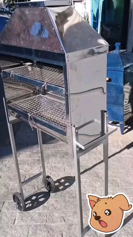 Churrasqueira Espetinho móvel de inox #churrasqueira #churrasqueiraespetinho #churrasqueirainox