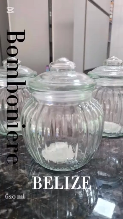 ￼POTE DE VIDRO PREMIUM CANELADO 1200ML CONSERVAÇÃO COM VEDAÇÃO ANTI-INSETO #PoteDeVidro #vidrocanelado #bomboniere