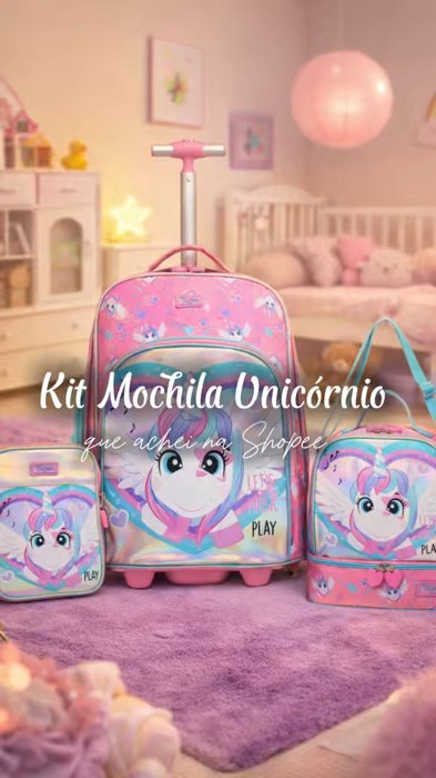 #mochilainfantil #mochilacomrodinha #kitmochilaescolar#lancheirainfantil #KitEscolarInfantil #materialescolar #maisvendidos #mochila #mochilaunicornio