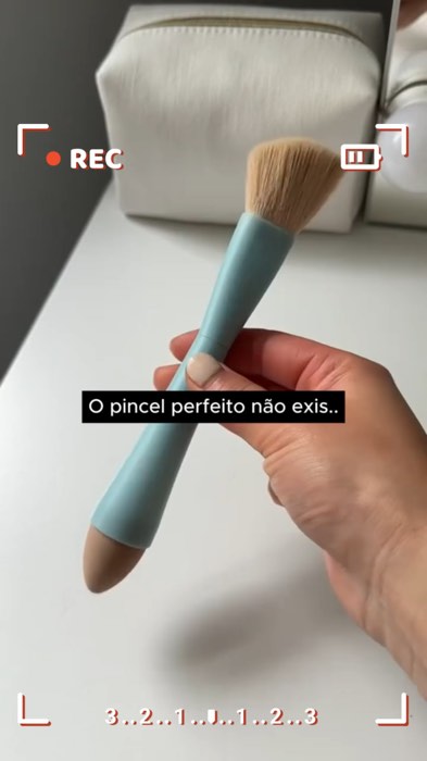 Pincel Maquiagem Portátil 4 Em 1 #shopee