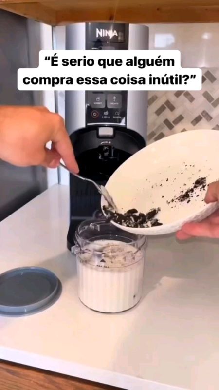 AGORA VOCÊ 🫵 PODE COMER SORVETE 🍨 A VONTADE SEM SAIR DA DIETA COM NOSSA  NINJA CREAMI SEU SORVETE FICA PRONTO EM MINUTOS#laçamento #sorvete#delicia