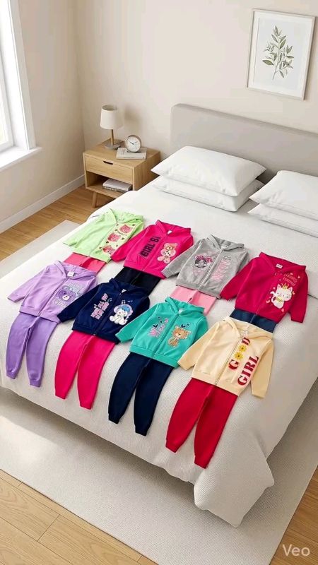 Kite 4 Peças conjunto Moletom #comcapuz#comziper#menina#achadinhonanashopee
