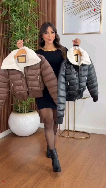 Jaqueta Puffer Feminina Corino inverno #JaquetaPuffer #JaquetaFeminina #shopee #ShopeeVideo #oferta #Promo