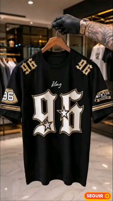 Camiseta Oversized T-shirt Unissex Streetwar King 96 New York Algodão.#CamisaOversized #camisetastreetwear #streetwear #camisamasculina