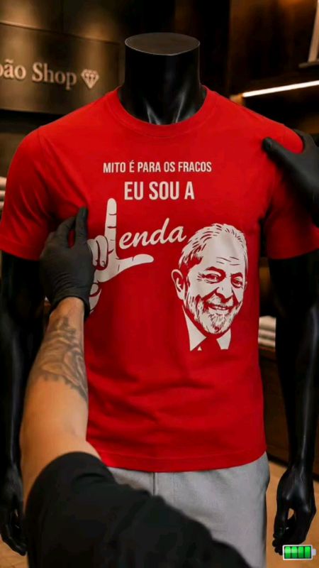 Camiseta Lula 2026 Unissex  Mito é para os fracos eu sou a lenda #eleicao #camiseta #camisetalula