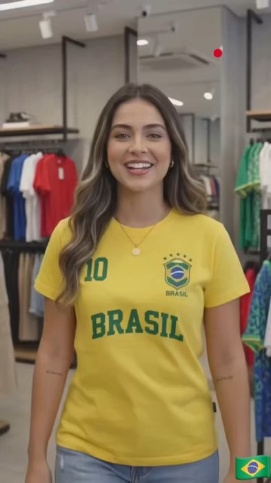 ￼Camiseta Camisa Feminina Blusa 100% Algodão Streetwear Brasil Copa Bandeira Futebol Tendência #torcida #copa2026 #AchadinhosDaCopa #LukdaCopa