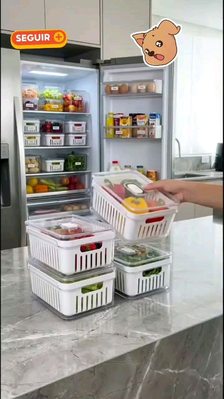 Kit Organizador de geladeira.#ki#organizador#geladeira#cozinha#casa#decoração#utilidades.