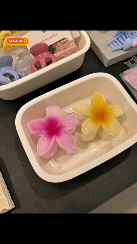 Kit Presilhas de Flor Piranhas para cabelo Acrílico #presente #lembrancinhas #piranha #presilhas #flor #acrílico #kit #jogo #feminino#diadasmaes