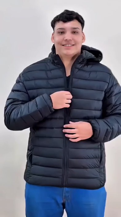 ￼Jaqueta Bobojaco Impermeável Becker Nylon Puffer Masculino com Bolsos e Capuz#jaqueta#Bobojaco