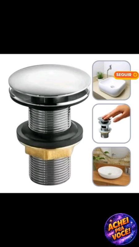 Válvula Click Up Luxo Inteligente Inox Cuba Banheiro 7/8 #Valvula #Válvula #click #banheiro #pia #ralo #inteligente #acheinashopee #shopee #fy #fyp