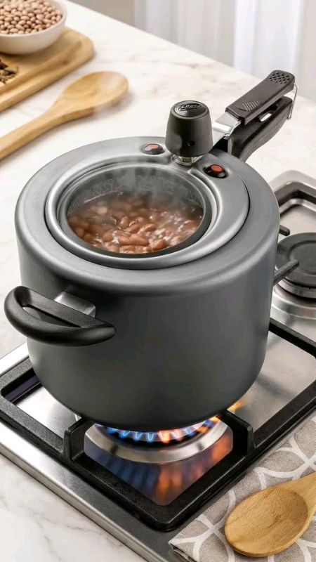 Panela Depressão 4,5LAntiaderante Com Visor  De Vidro na Tampa #paneladepressão  #antiaderante #comvisordevidronatampa #panela #cozinha