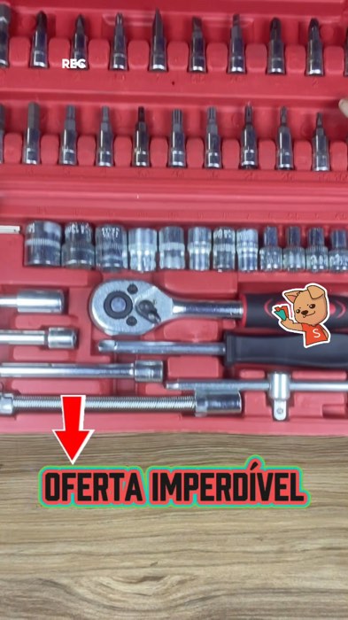 ￼kit ferramentas 46 peças #ferramenta #jogo46peças
