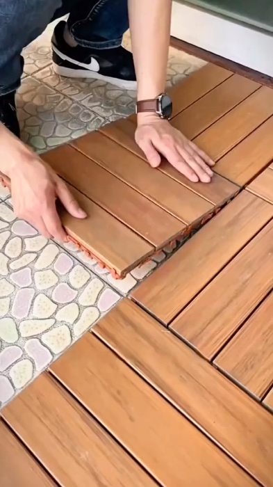 Deck modular #deck #piso #deckmodular  #quintal #banheiro