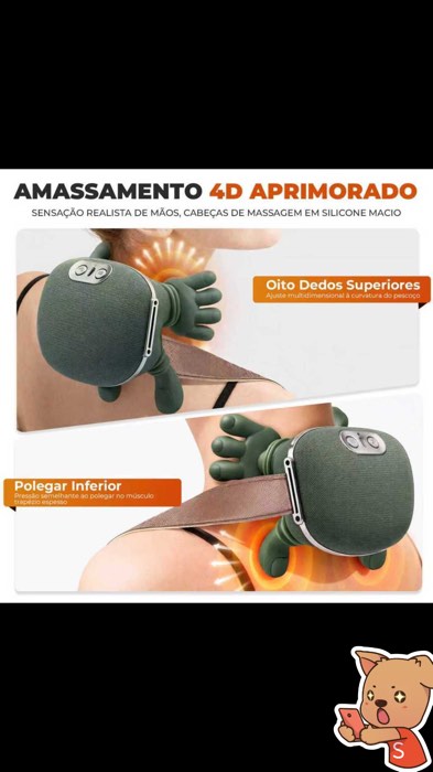￼Massageador de Pescoço e Ombro 8 Pontos com Aquecimento | Alívio de Tensão e Relaxamento Profundo #massageador #relaxamento #relax