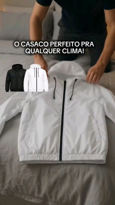 Jaqueta Corta Vento Unissex Impermeável Leve Esportiva Academia Corrida Ciclismo Casual Premium #cortavento #jaquetaunissex #modafitness #treino