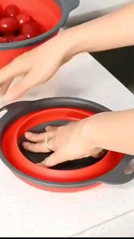 #escorredor #Retrátil #macarrão #arroz #frutas #verduras #cozinha #silicone #salada #utilidades #doméstica