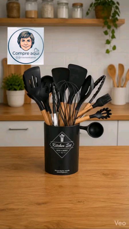 utensílios silicone cozinha 12 peças antiaderente #utensilios #silicone