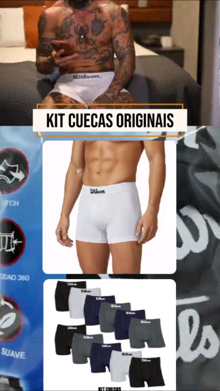 Kit de cuecas Boxer originais #cuecas #cuecasboxer #cuecasboxeroriginais #boxer #boxermasculina