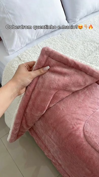 Coberdrom Sherpa quentinho e macio para esse friozinho🥰❤️#cobertor #frio #inverno