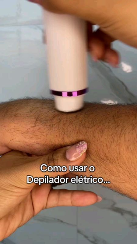 Depilador elétrico portátil recarregável #beleza #depilador #PeleMacia