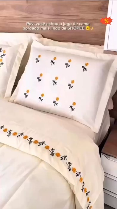 Jogo de Cama Queen 100% Algodão Percal 4 Peças Bordado. #jogodecama #lençolqueen #100algodão #percal #bordado #quartodecorado #shopee #shopeebr