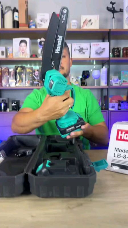 mini motosserra elétrica
