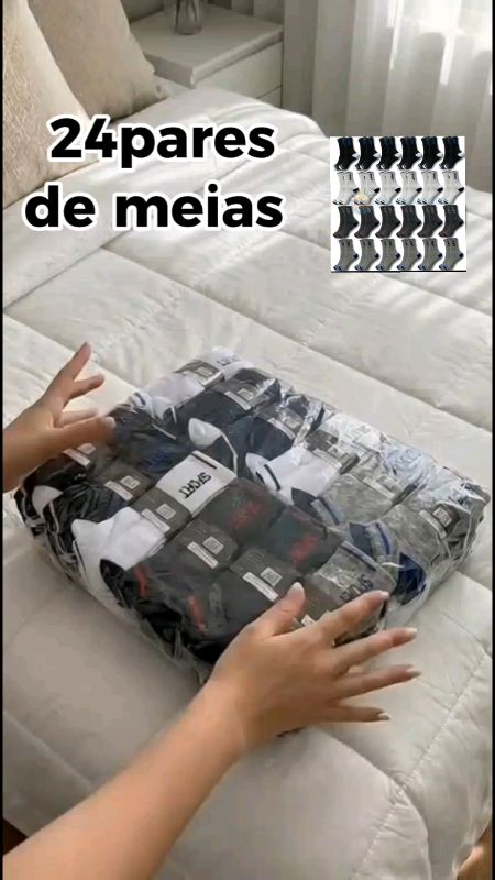 Kit 24 pares de meias #viral #modafemenina #foryou #meias #masculino #viral