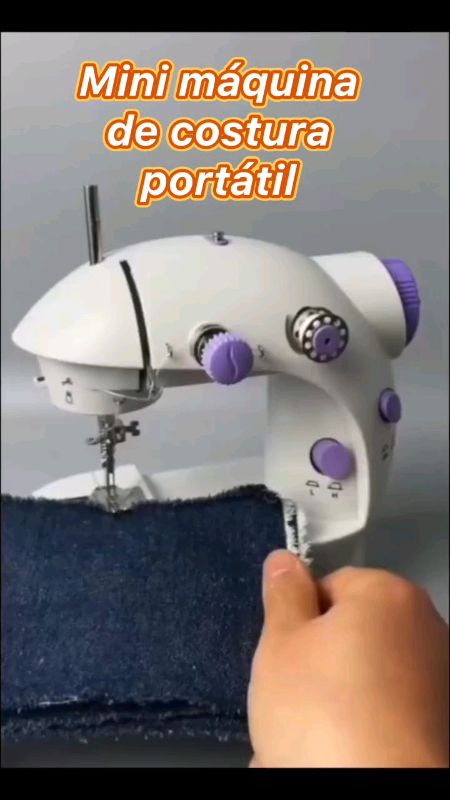 Mini máquina de costura portátil #maquina #costura #portatil #mini #mae #mulher #donadecasa #costurar #costureira #oferta #frete