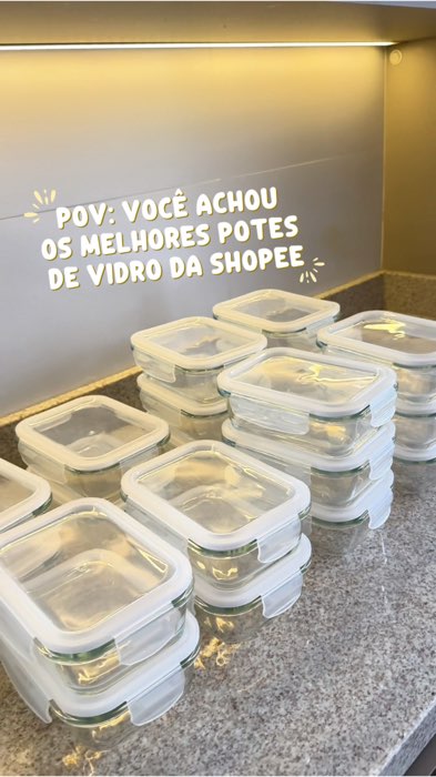 Clique na 🛍️ e compre com CUPOM! #potes #marmita #cozinha #poteshermeticos