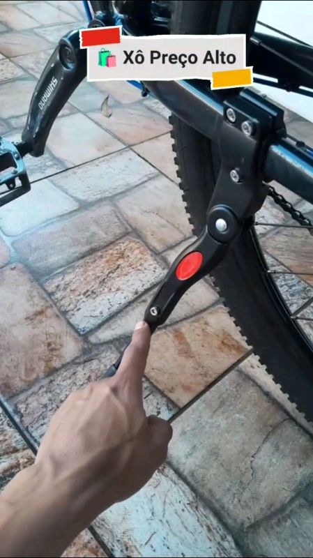 Descanso Lateral Pezinho Alumínio De Descanso Para Bike Bicicleta Regulavel Emborrachado Com Apoio A #descansobike #descanso #bike #xoprecoalto