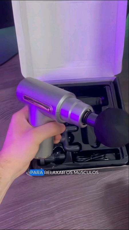Massageador Elétrico Profissional Muscular Pistola Original Massagem Gun #massagem #massageador #amei #barato #shopee