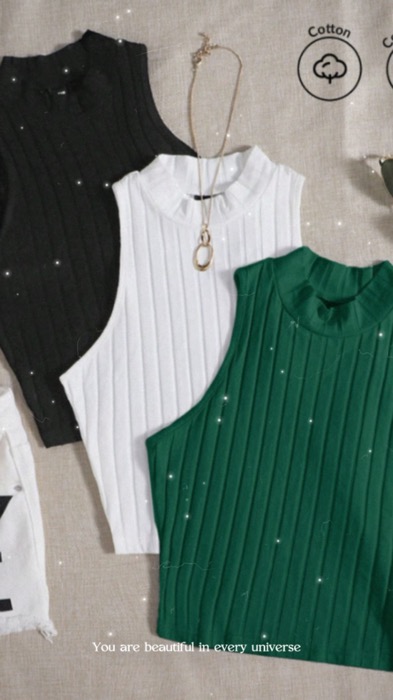 Kit três cropped gola ata #modafeminina #cropped #kit