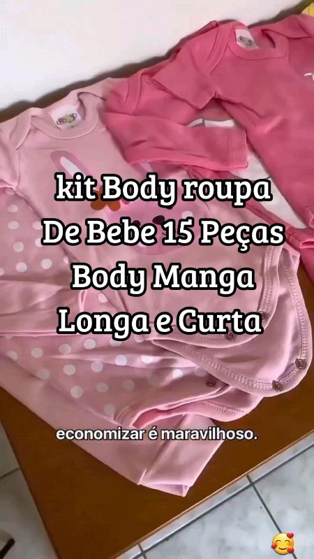 kit Body roupa De Bebe 15 Peças Body Manga Longa e Curta e Calça Algodão.#bodybebe #CONJUNTODEBODY #roupaparabebe