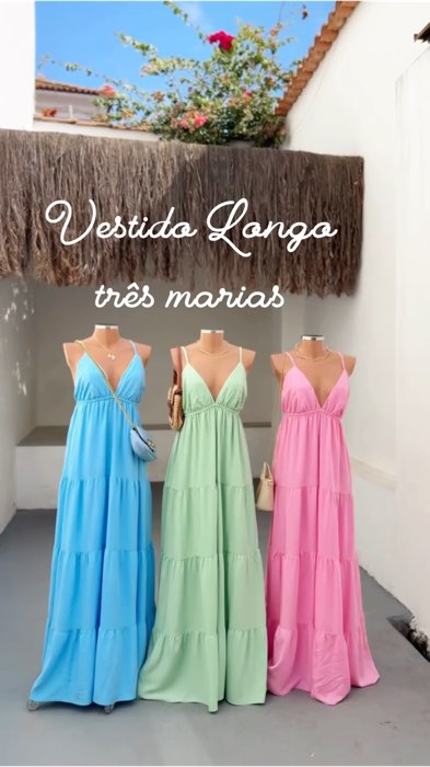 Vestido alcinha longo três marias #VestidoLongo #vestidoalcinha  #Vestido3Marias #VestidoVerão #Vestido #LookVerão #modafeminina #alcinha