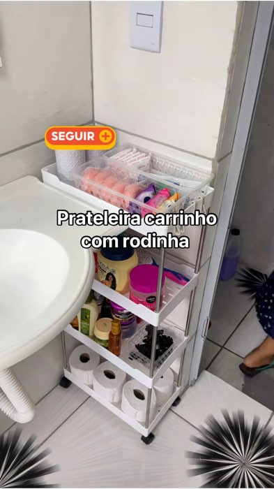 Prateleira carrinho com rodinha organizador #achadosdaneh #prateleira #carrinhocomrodinha #organizador