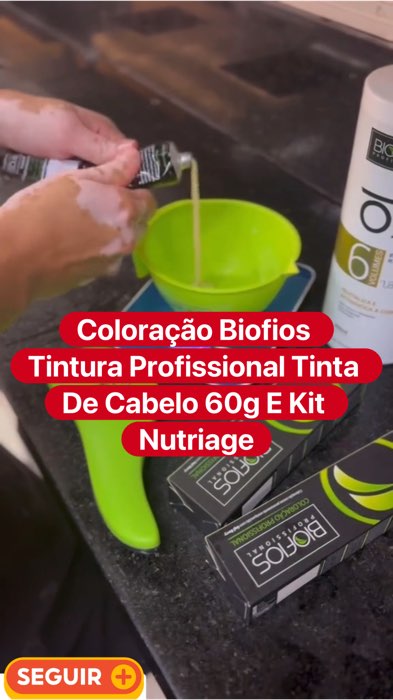 #coloração #biofios #tintura #profissional #tintadecabelo #60G E #kit #nutriage #shampoo #máscara  #midas #nutrição #capilar #intensiva #ShopeeVideo