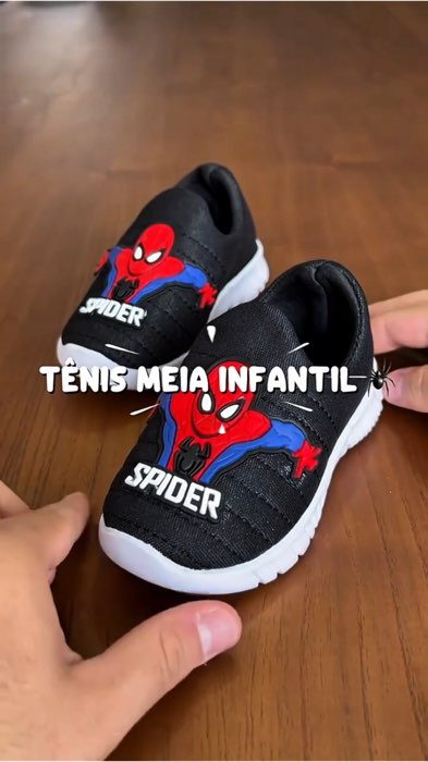 Produtos no carrinho 👆 #tenismeia #tenishomemaranha #tenisinfantil #shopee #modainfantil #calcadobaby