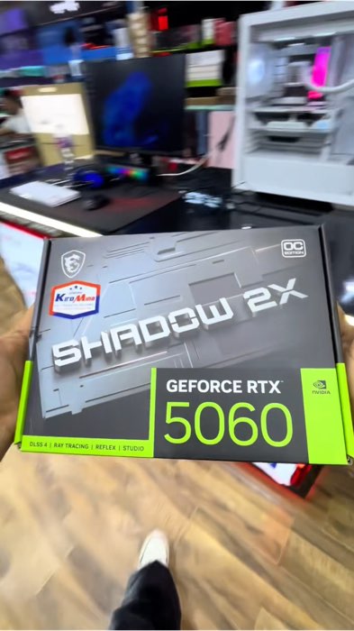 ￼Placa de Vídeo NVIDIA GeForce MSI RTX5060 8GB GDDR7 128BITS SHADOW 2X OC - 912-V537-037 #placa #video #shadow