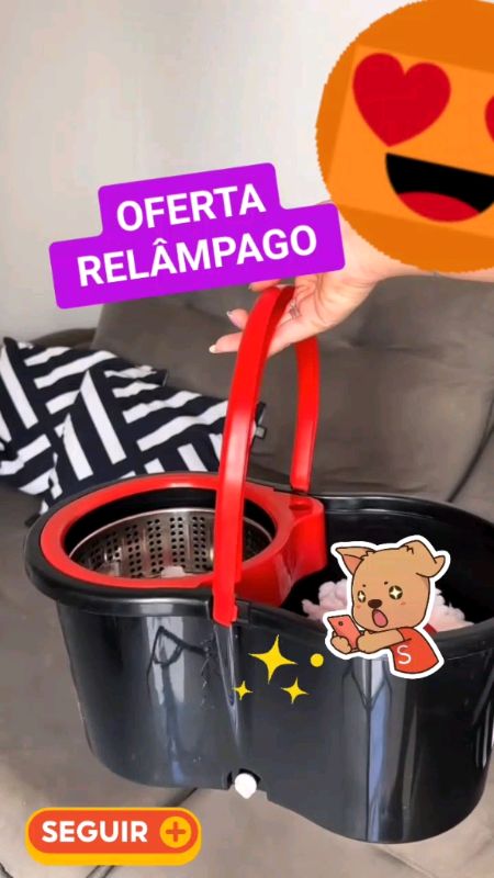 360° Balde De Estregão Giratório Mob Multiuso Ajustável #mob #baldeesfregao #giratorio #multiuso #casa #limpeza #Promo #donadecasa #facildeusar #uti