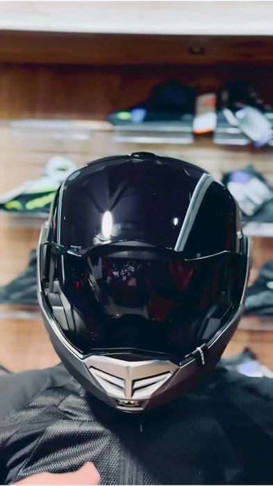 ￼Capacete Escamoteável LS2 FF908 Strobe 2 Articulado Moto Robocop Preto Fosco Óculos Interno #capacete #ls2 #robocop