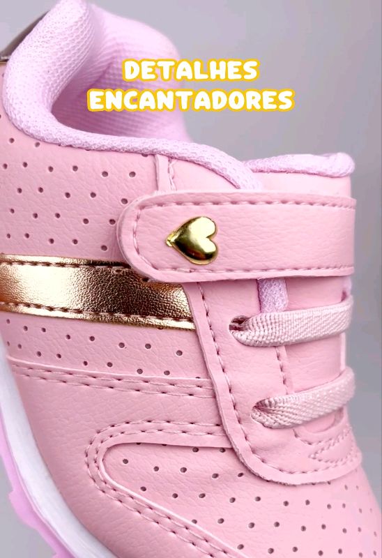 Tênis infantil rosa menina. #tenis #velcro #menina #tenisinfantil #conforto #tenisrosa