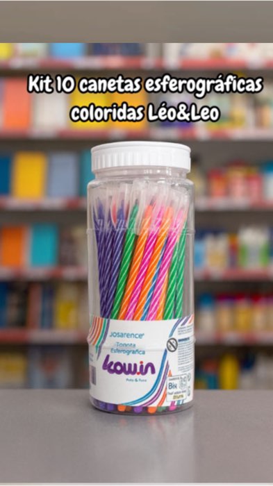 Kit 10 canetas coloridas perfeito para deixar suas anotações mais vivas e práticas. #papelaria #canetas #escrita #estudos #escolar #escritorio #escrev